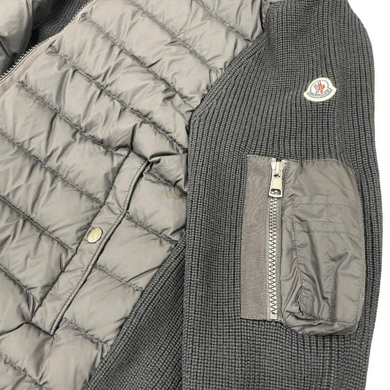 【MONCLER】モンクレール CARDIGAN TRICOT ブルゾンメンズ パーカー フード ダウン ニット切替