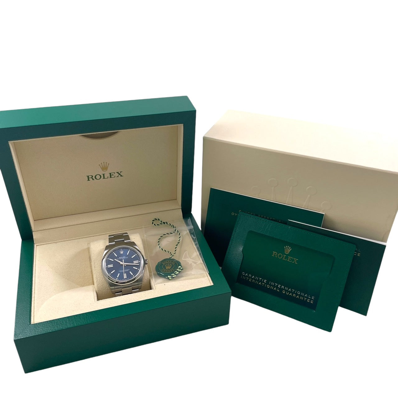 【ROLEX】ロレックス オイスターパーペチュアル41 124300 腕時計 ステンレススチールメンズ ブルー 青文字盤