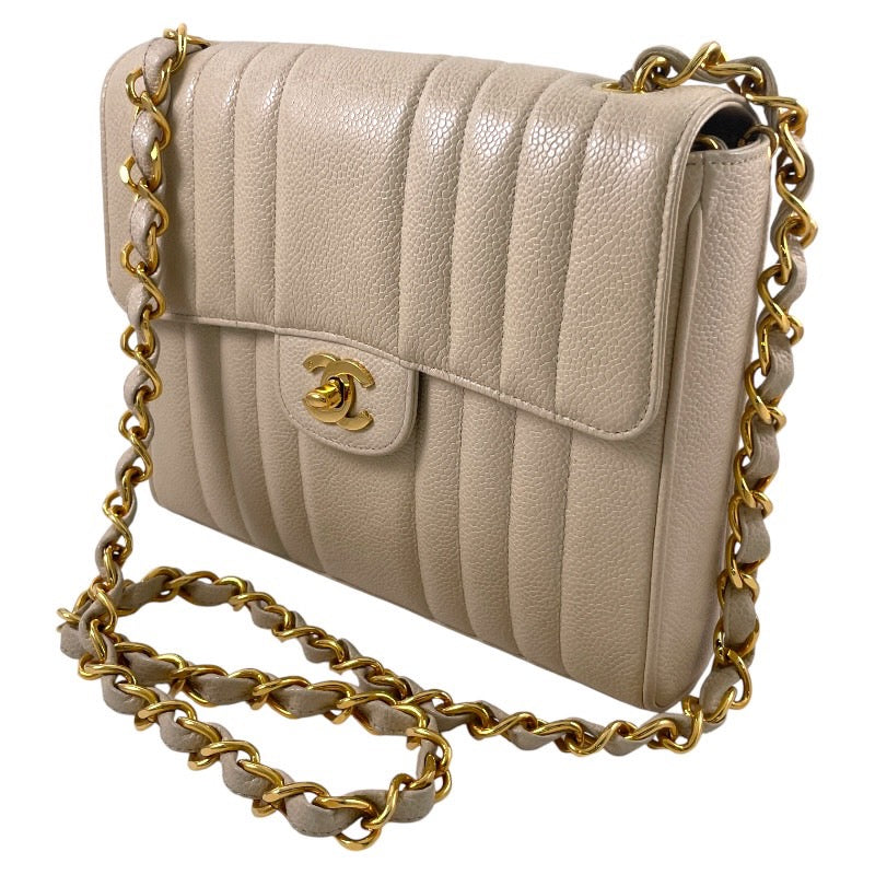 【CHANEL】シャネル マドモアゼル ショルダーバッグ レザーレディース キャビアスキン チェーン シングル ターンロック金具