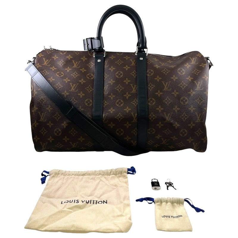 【LOUIS VUITTON】ルイ・ヴィトン キーポルバンドリエール45 M56711 ボストンバッグメンズ モノグラムマカサー ハンドバッグ ショルダーバッグ 旅行バッグ