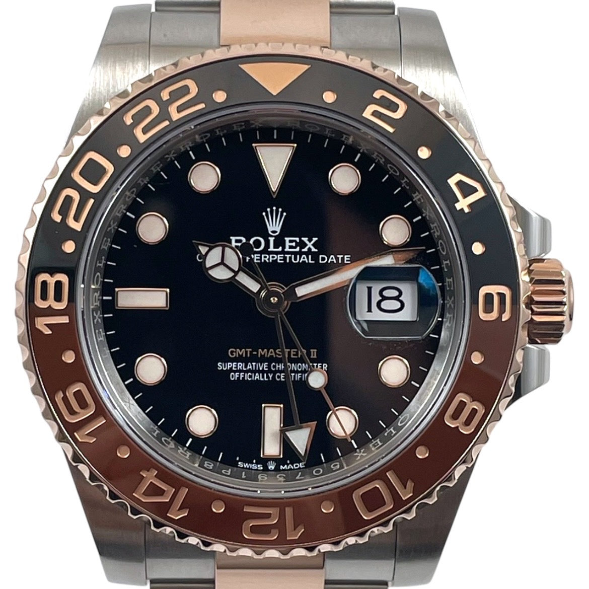 【ROLEX】ロレックス GMTマスター2 126711CHNR 腕時計 SS/PGメンズ ピンクゴールド ステンレス