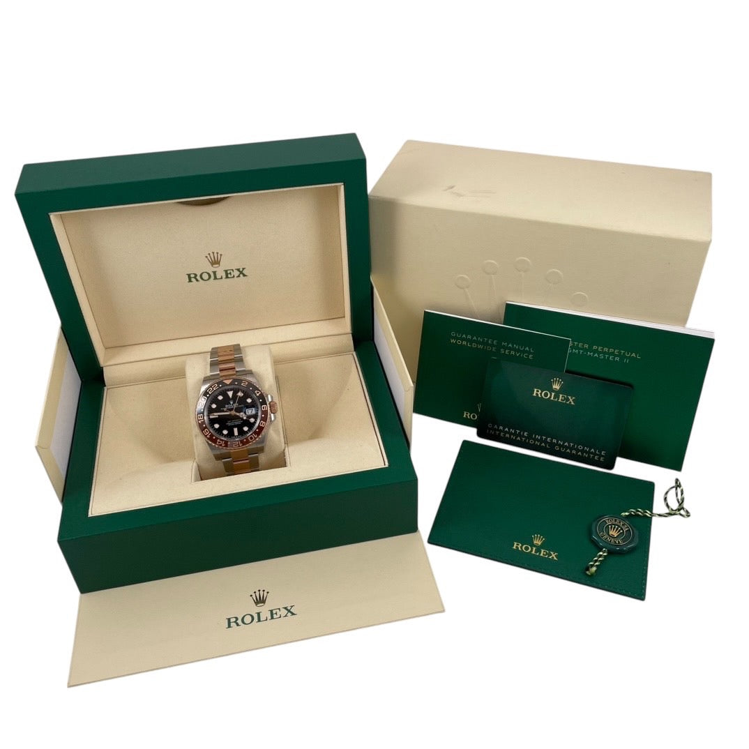 【ROLEX】ロレックス GMTマスター2 126711CHNR 腕時計 SS/PGメンズ ピンクゴールド ステンレス