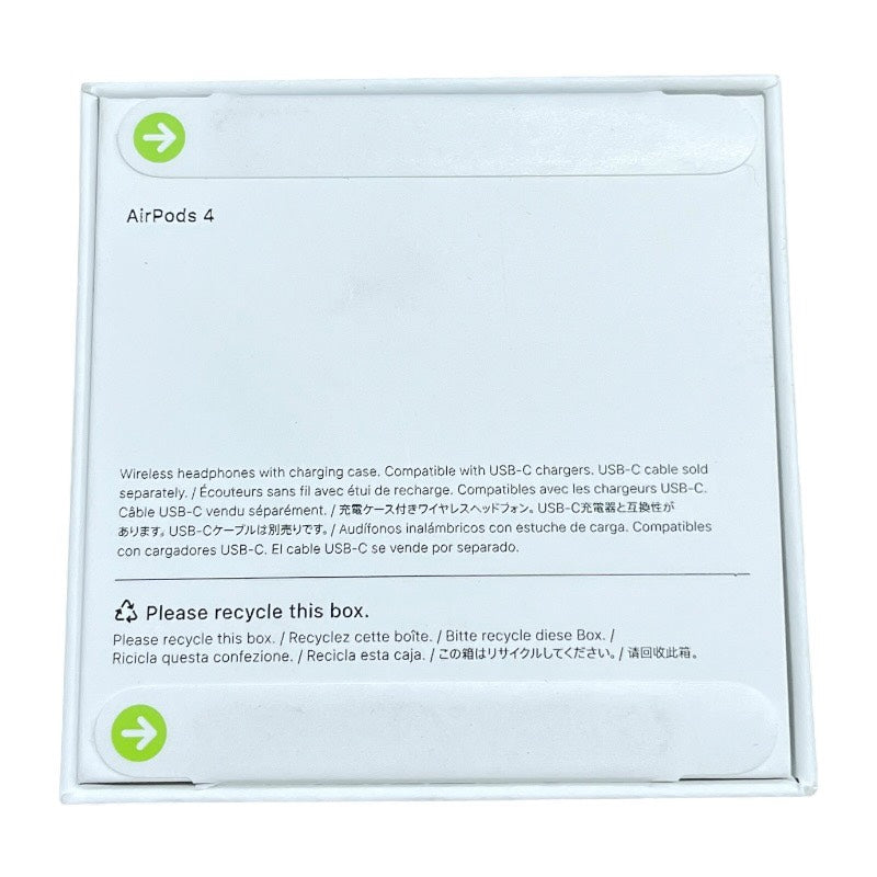 【新品】【Apple】アップル AirPods 4 MXP63J/A オーディオ機器 ユニセックス 新品未使用品 イヤホン ワイヤレス エアポッズ
