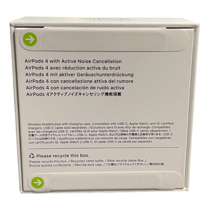 【新品】【Apple】アップル 新品未使用品 エアポッズ4 アクティブノイズキャンセリング搭載モデル MXP93J/A オーディオ機器 ユニセックス