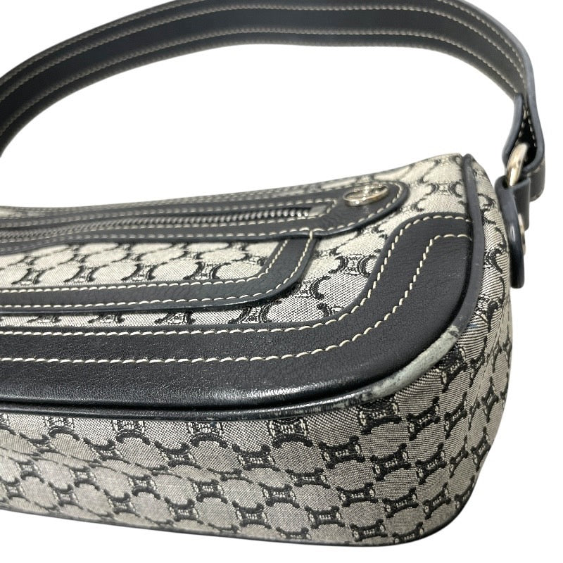 【CELINE】セリーヌ ワンショルダーバッグ ショルダーバッグ キャンバス レディース マカダム グレー ブラック レザー アクセサリーポーチ ハンド