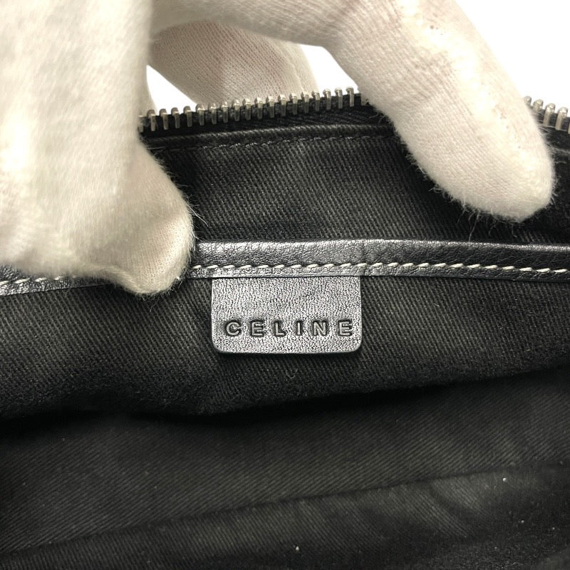 【CELINE】セリーヌ ワンショルダーバッグ ショルダーバッグ キャンバス レディース マカダム グレー ブラック レザー アクセサリーポーチ ハンド