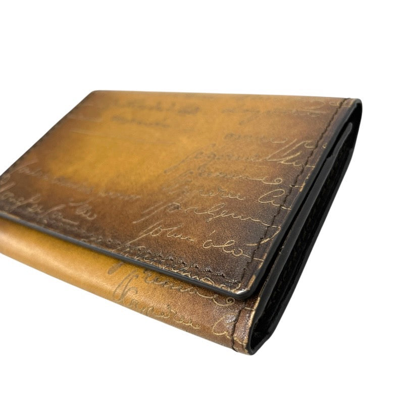 【Berluti】ベルルッティ インブイア IMBUIA 名刺入れ レザー メンズ カードケース カリグラフィ