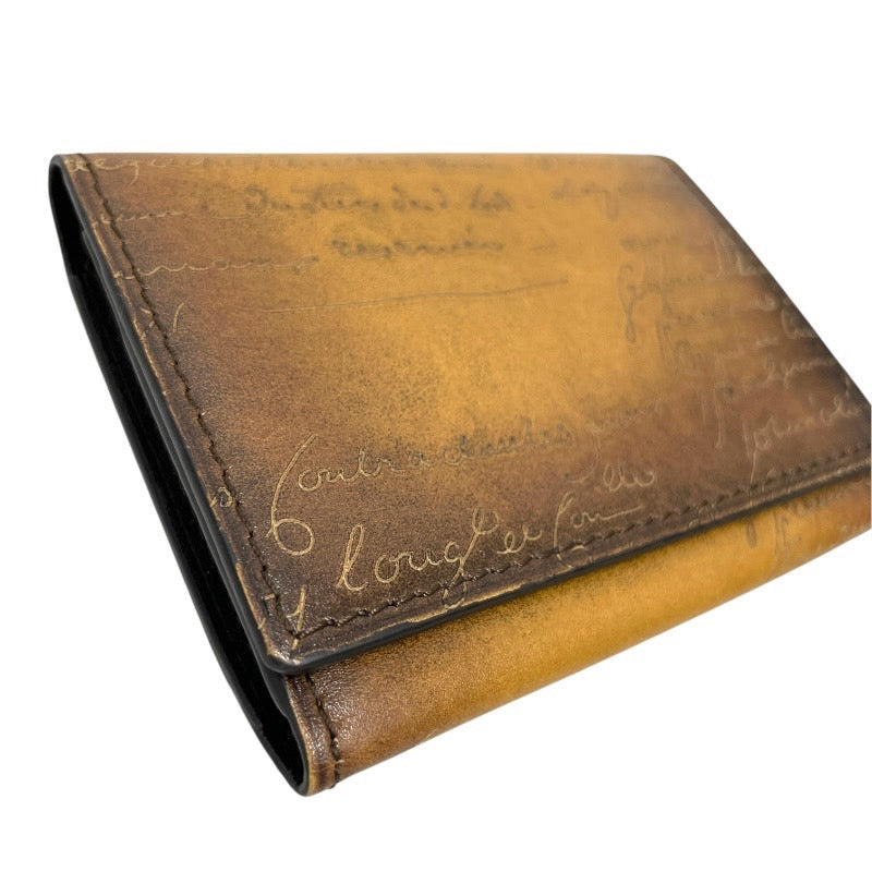 【Berluti】ベルルッティ インブイア IMBUIA 名刺入れ レザー メンズ カードケース カリグラフィ