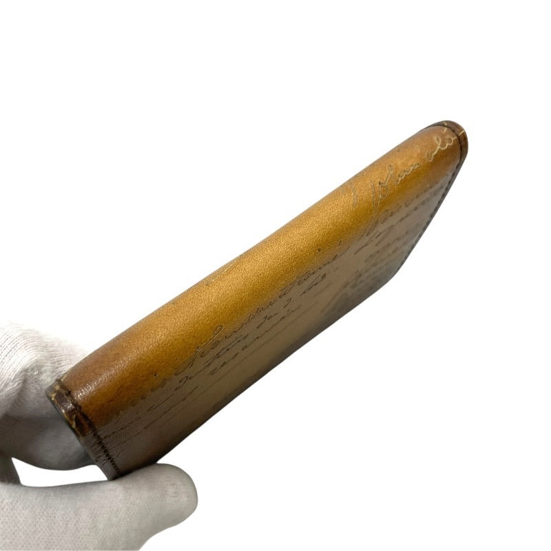 【Berluti】ベルルッティ インブイア IMBUIA 名刺入れ レザー メンズ カードケース カリグラフィ