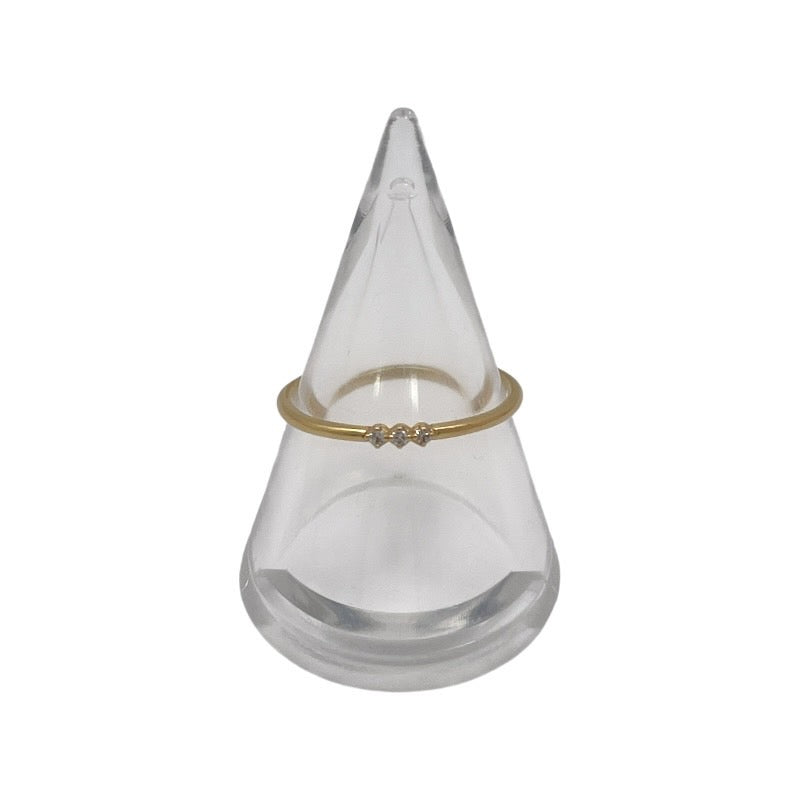 【AHKAH】アーカー アミュレット リング・指輪 K18イエローゴールド レディース 750 ダイヤモンド 0.02ct 3P 13号