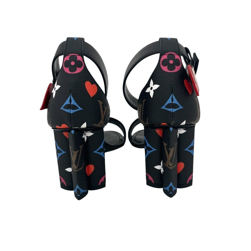 【LOUIS VUITTON】ルイ・ヴィトン ゲームオンコレクション 1A8MQD サンダル レディース パンプス サイズ36 未使用品 黒 ブラック