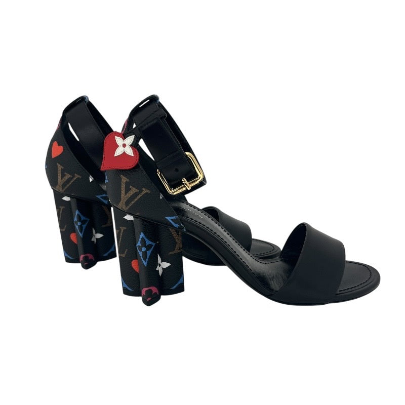 【LOUIS VUITTON】ルイ・ヴィトン ゲームオンコレクション 1A8MQD サンダル レディース パンプス サイズ36 未使用品 黒 ブラック