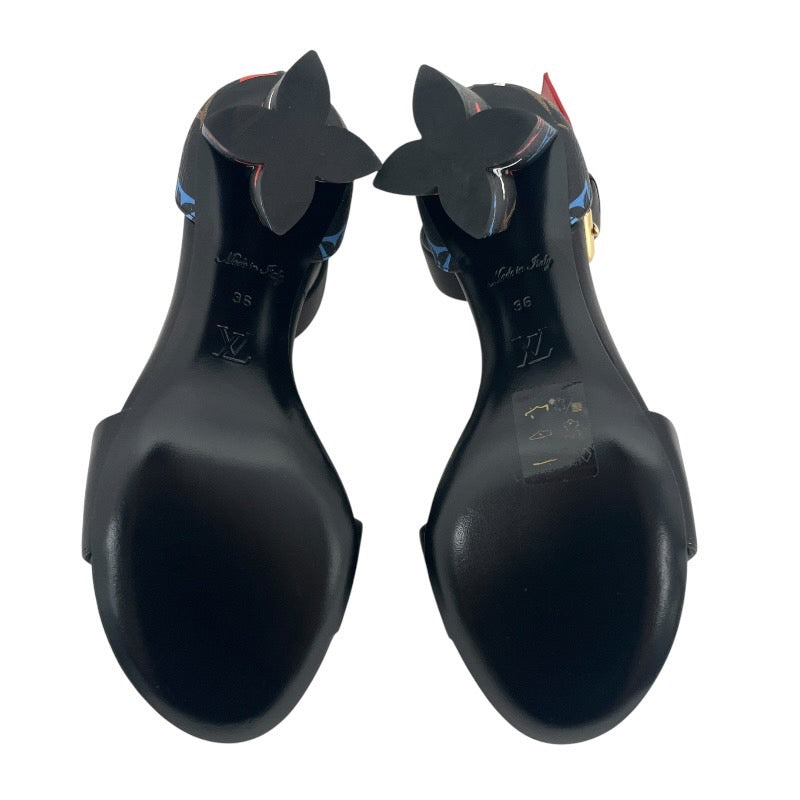 【LOUIS VUITTON】ルイ・ヴィトン ゲームオンコレクション 1A8MQD サンダル レディース パンプス サイズ36 未使用品 黒 ブラック