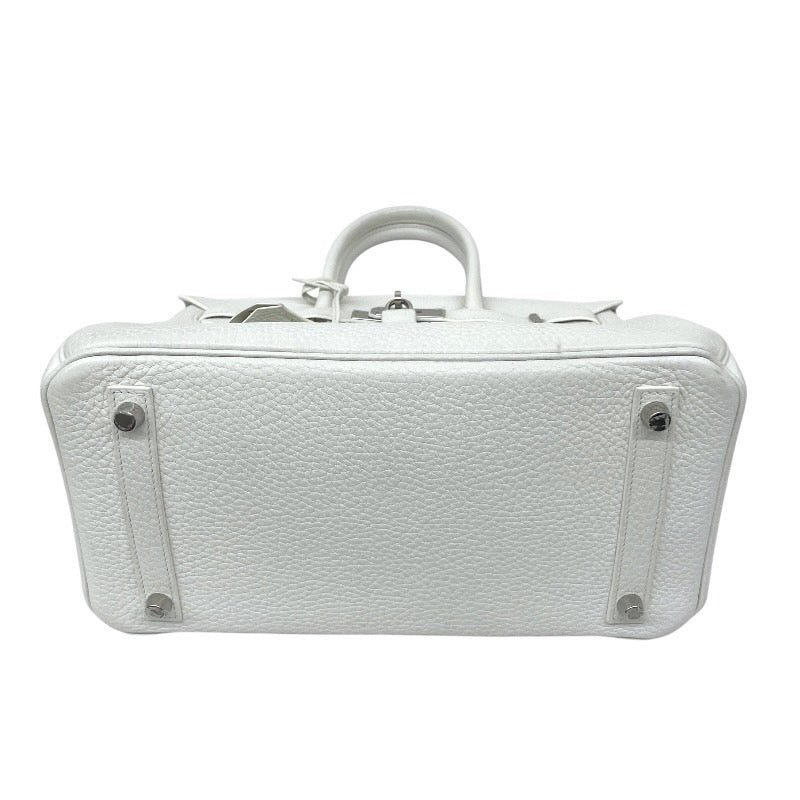 【HERMES】エルメス バーキン30 ハンドバッグ トリヨンクレマンス レディース X刻印 2016年製造 BLANC ブラン 白 ホワイト シルバー金具