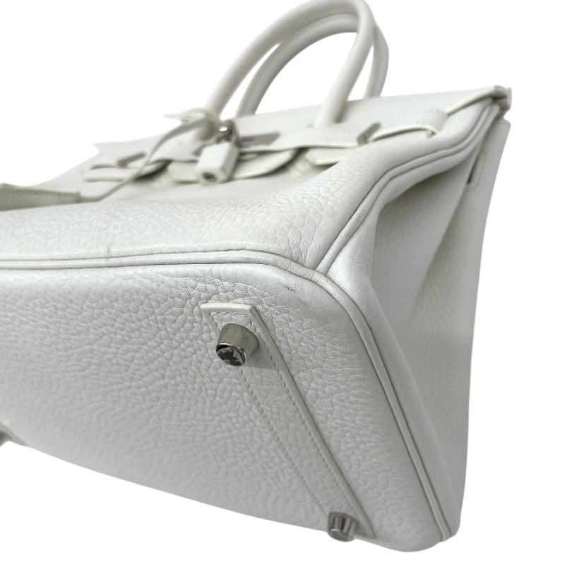 【HERMES】エルメス バーキン30 ハンドバッグ トリヨンクレマンス レディース X刻印 2016年製造 BLANC ブラン 白 ホワイト シルバー金具
