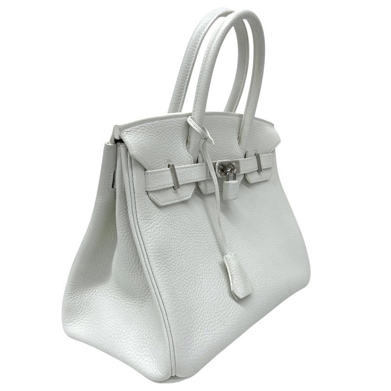 【HERMES】エルメス バーキン30 ハンドバッグ トリヨンクレマンス レディース X刻印 2016年製造 BLANC ブラン 白 ホワイト シルバー金具