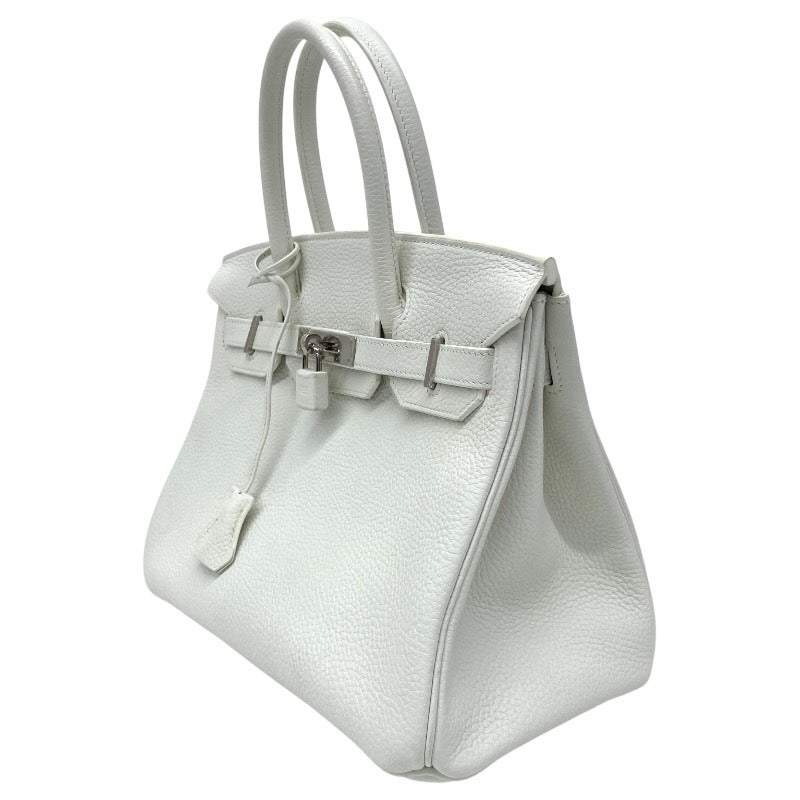 【HERMES】エルメス バーキン30 ハンドバッグ トリヨンクレマンス レディース X刻印 2016年製造 BLANC ブラン 白 ホワイト シルバー金具