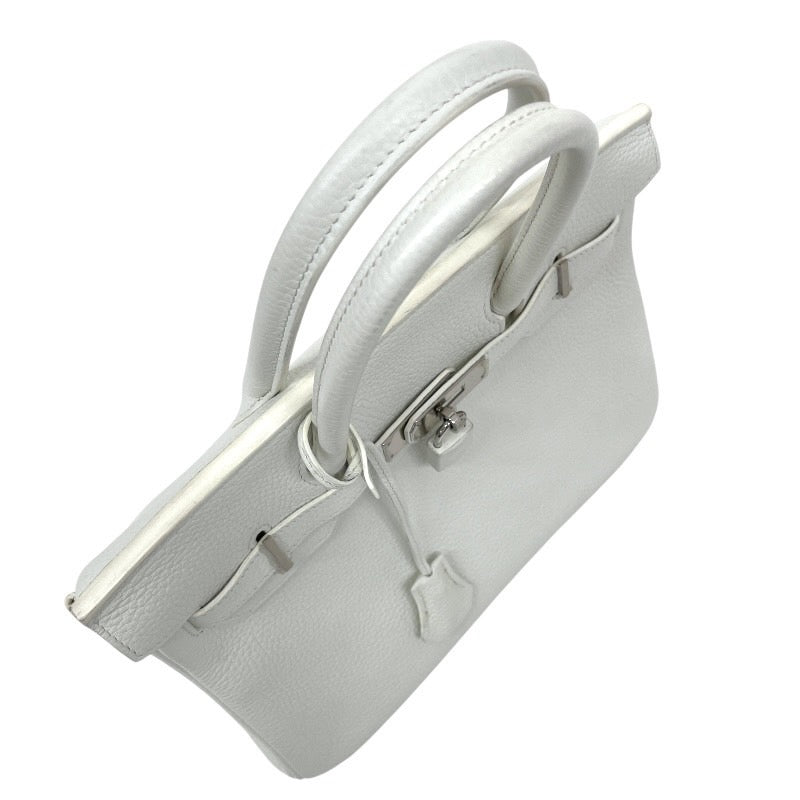 【HERMES】エルメス バーキン30 ハンドバッグ トリヨンクレマンス レディース X刻印 2016年製造 BLANC ブラン 白 ホワイト シルバー金具