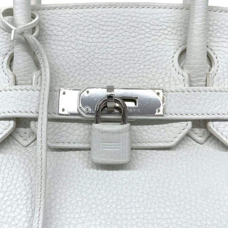 【HERMES】エルメス バーキン30 ハンドバッグ トリヨンクレマンス レディース X刻印 2016年製造 BLANC ブラン 白 ホワイト シルバー金具