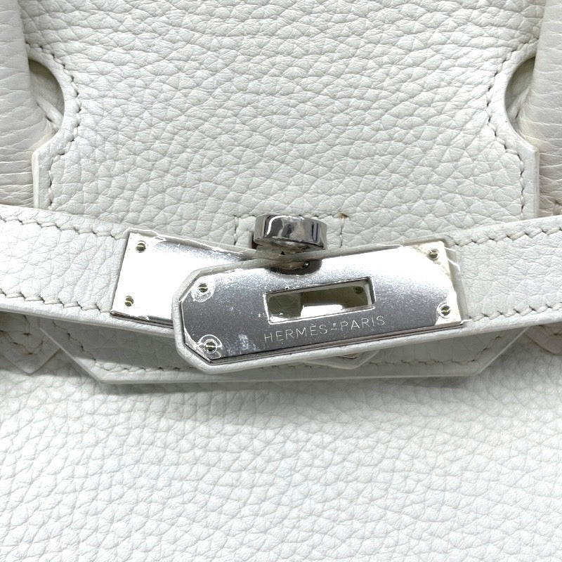 【HERMES】エルメス バーキン30 ハンドバッグ トリヨンクレマンス レディース X刻印 2016年製造 BLANC ブラン 白 ホワイト シルバー金具