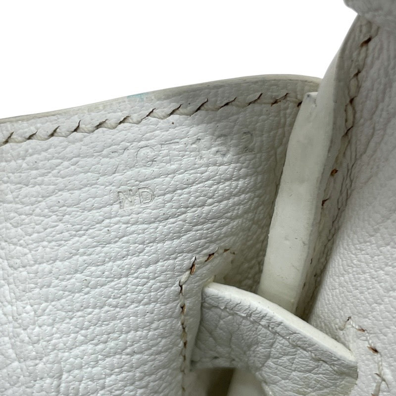 【HERMES】エルメス バーキン30 ハンドバッグ トリヨンクレマンス レディース X刻印 2016年製造 BLANC ブラン 白 ホワイト シルバー金具