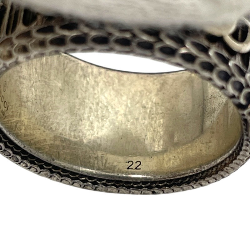 【中古】【GUCCI】グッチ ダブルGスネークメタル リング・指輪 シルバー925 メンズ