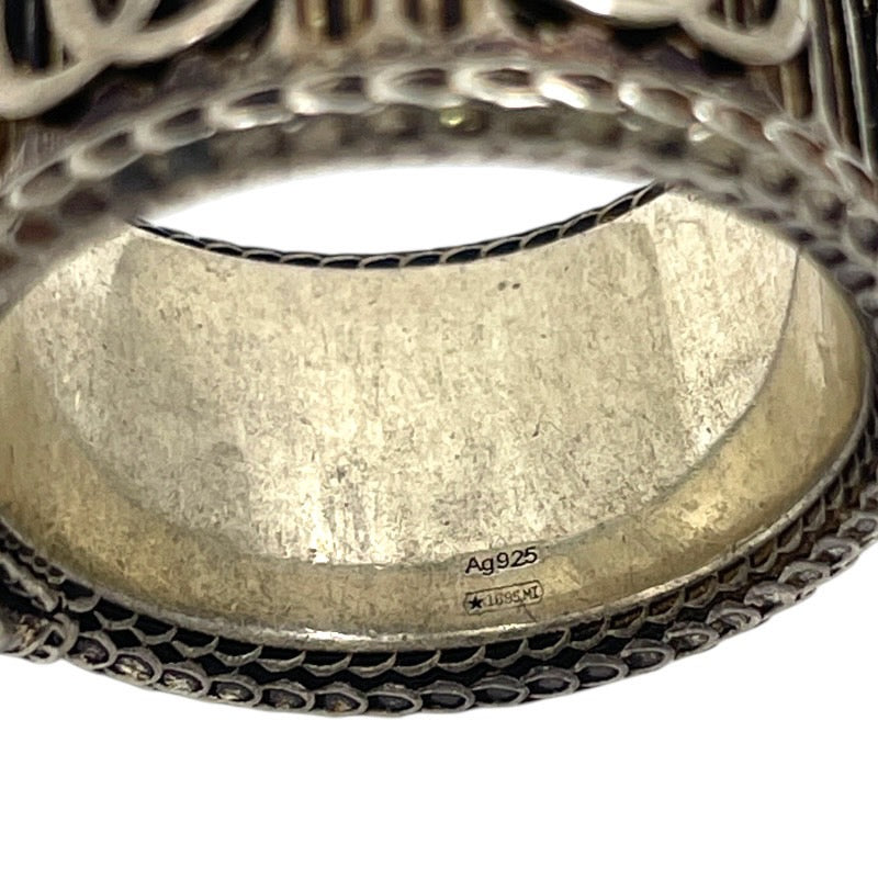 【中古】【GUCCI】グッチ ダブルGスネークメタル リング・指輪 シルバー925 メンズ