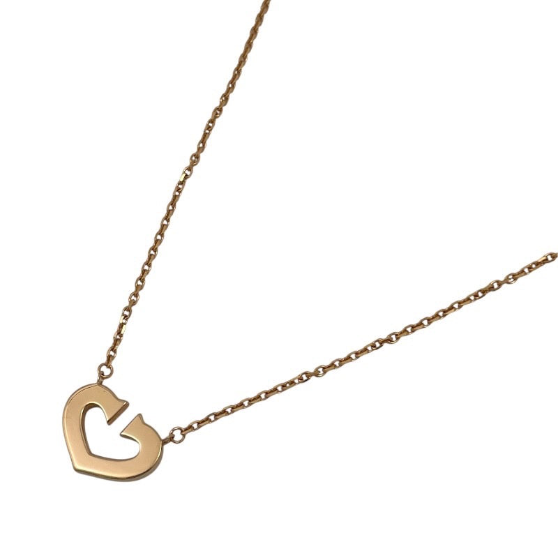 【CARTIER】カルティエ Cハート ネックレス K18ピンクゴールド レディース【中古】