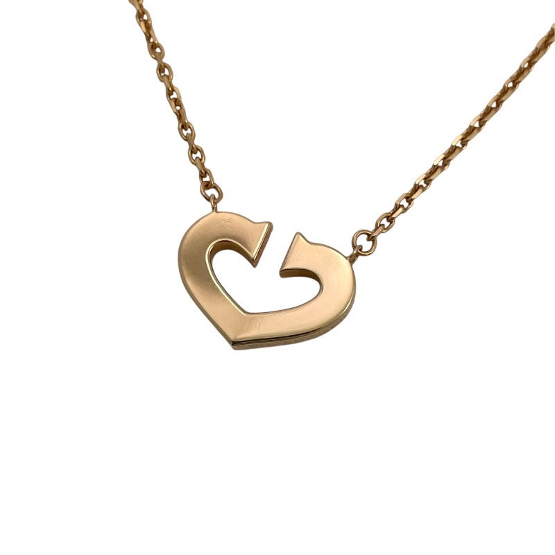 【CARTIER】カルティエ Cハート ネックレス K18ピンクゴールド レディース【中古】