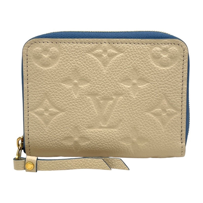 【LOUIS VUITTON】ルイ・ヴィトン ジッピーコインパース M63928 コインケース レザー レディース モノグラム アンプラント ジップアラウンド クレーム