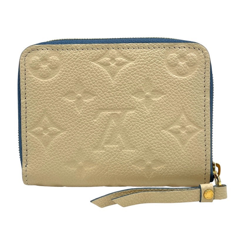 【LOUIS VUITTON】ルイ・ヴィトン ジッピーコインパース M63928 コインケース レザー レディース モノグラム アンプラント ジップアラウンド クレーム