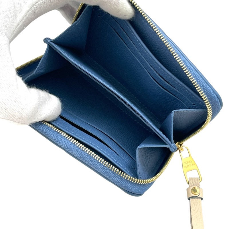 【LOUIS VUITTON】ルイ・ヴィトン ジッピーコインパース M63928 コインケース レザー レディース モノグラム アンプラント ジップアラウンド クレーム