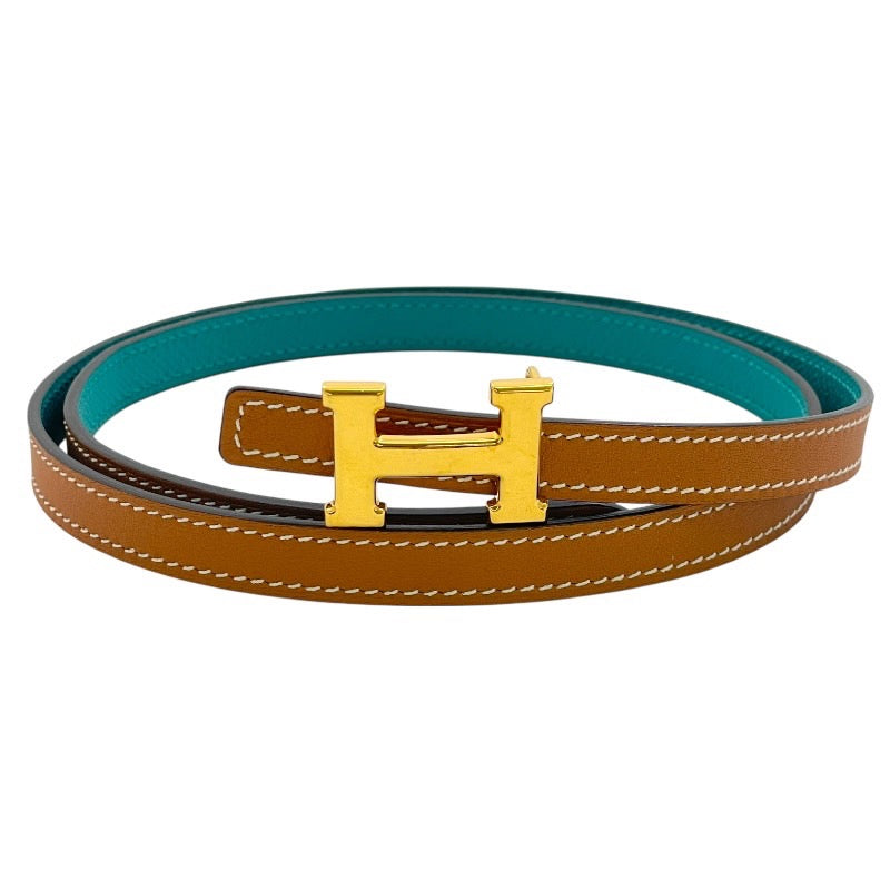 【HERMES】エルメス ミニコンスタンス ベルト ヴォーエプソン レディース X刻印 2016年製造 リバーシブル サイズ80 ゴールド金具