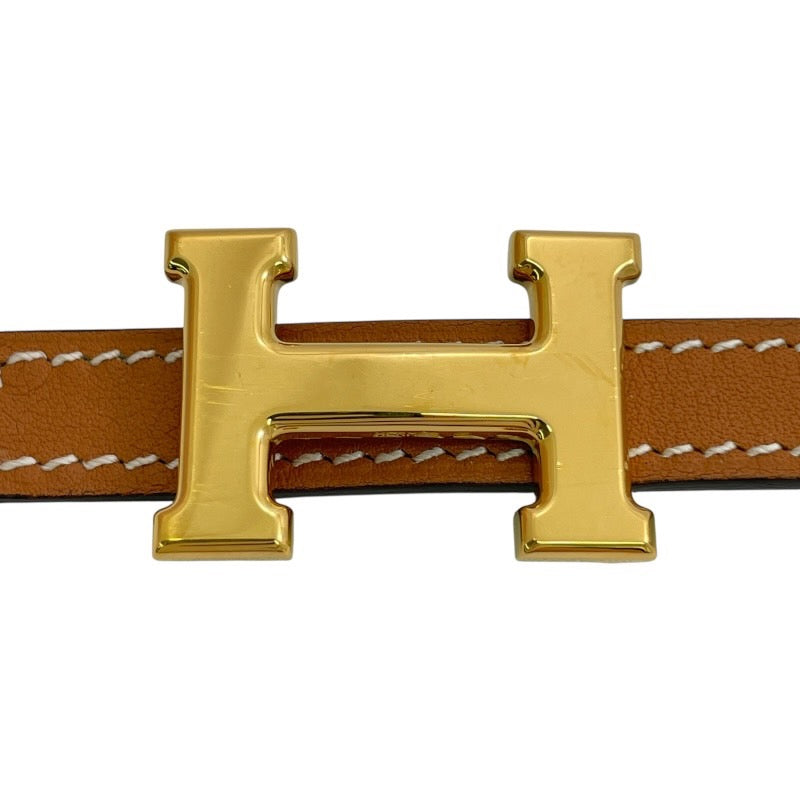 【HERMES】エルメス ミニコンスタンス ベルト ヴォーエプソン レディース X刻印 2016年製造 リバーシブル サイズ80 ゴールド金具