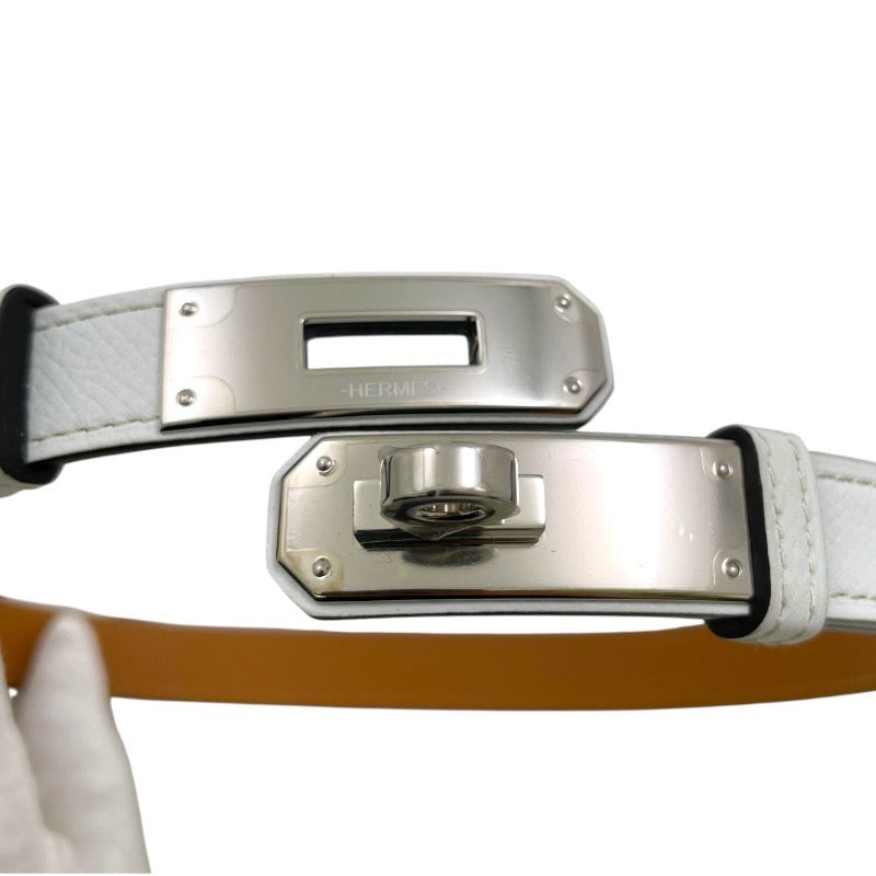 【HERMES】エルメス ケリー ベルト レザー レディース 新品未使用 A刻印 2017年製造 ホワイト 白