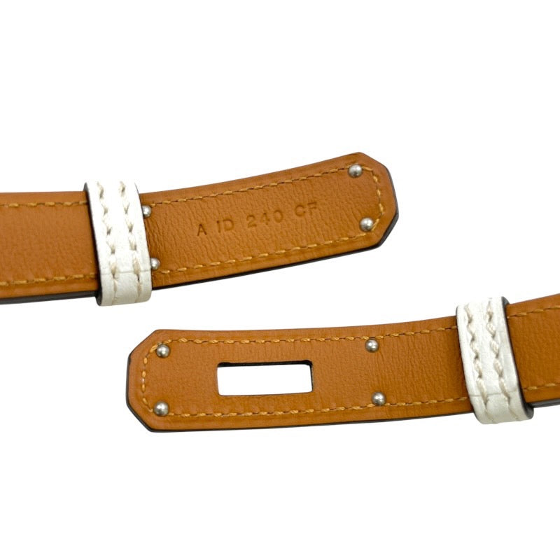 【HERMES】エルメス ケリー ベルト レザー レディース 新品未使用 A刻印 2017年製造 ホワイト 白