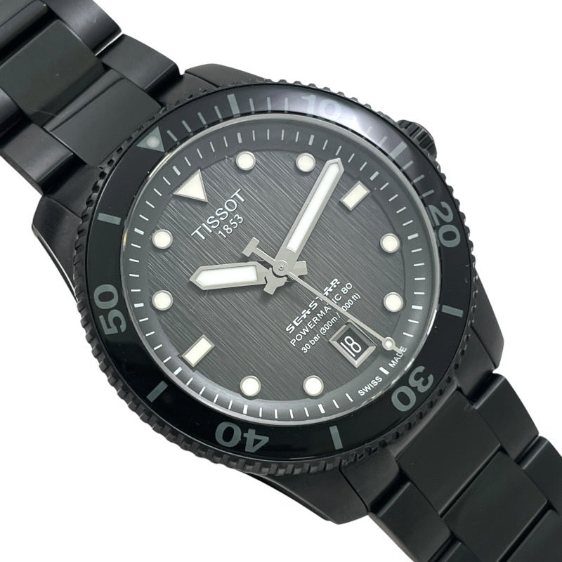 【TISSOT】ティソ シースター1000 パワーマティック80 T120.807.33.051.00 腕時計 ステンレススチール メンズ 自動巻き Seastar1000 ブラック 黒