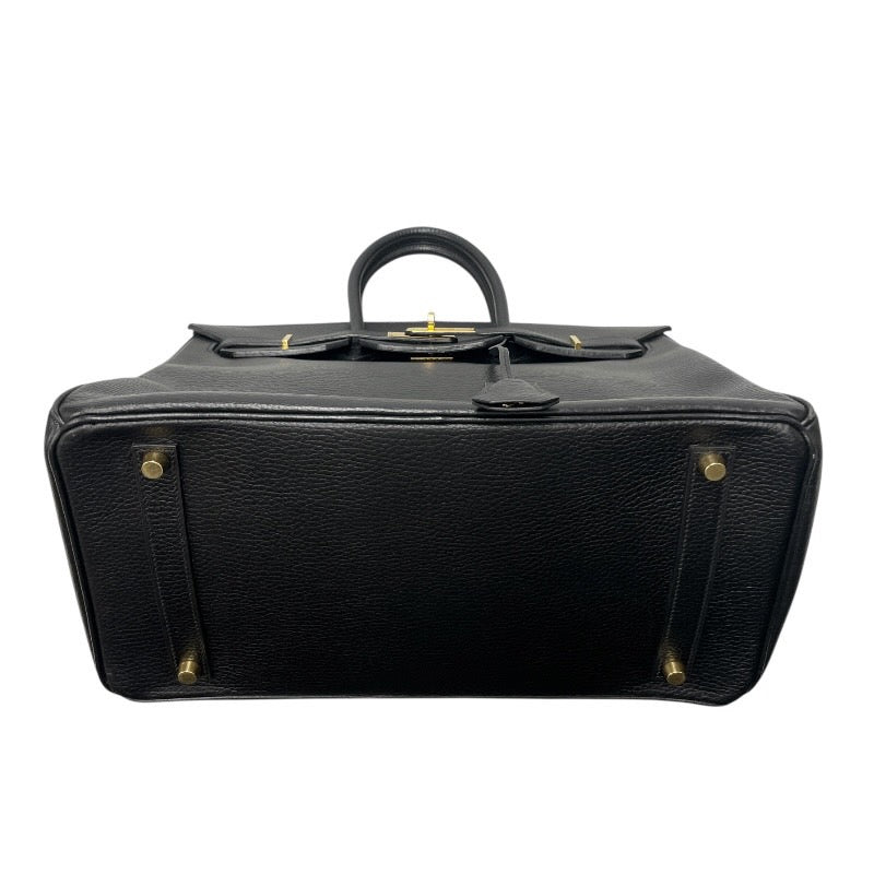 【HERMES】エルメス バーキン35 ハンドバッグ アルデンヌ レディース □E刻印 2001年製造 ブラック 黒 ゴールド金具