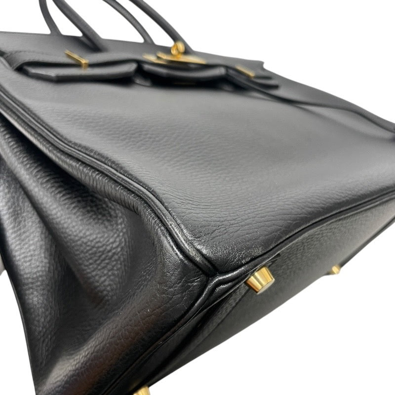 【HERMES】エルメス バーキン35 ハンドバッグ アルデンヌ レディース □E刻印 2001年製造 ブラック 黒 ゴールド金具