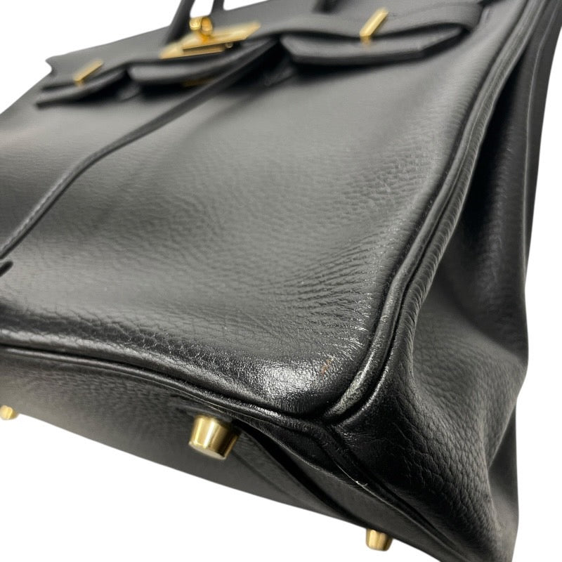 【HERMES】エルメス バーキン35 ハンドバッグ アルデンヌ レディース □E刻印 2001年製造 ブラック 黒 ゴールド金具