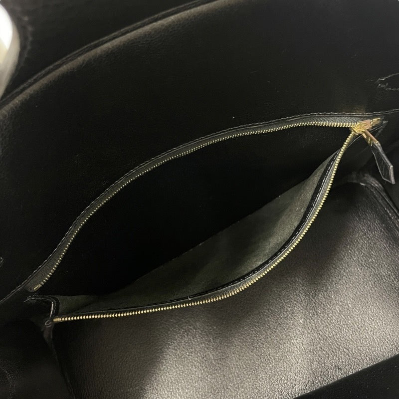 【HERMES】エルメス バーキン35 ハンドバッグ アルデンヌ レディース □E刻印 2001年製造 ブラック 黒 ゴールド金具