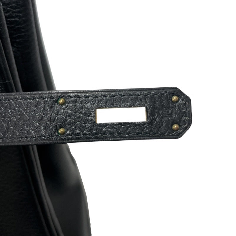 【HERMES】エルメス バーキン35 ハンドバッグ アルデンヌ レディース □E刻印 2001年製造 ブラック 黒 ゴールド金具