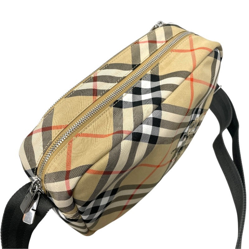 【BURBERRY】バーバリー クロスボディ 8091320 ショルダーバッグ メンズ チェック柄 ホースフェリー ベージュ レディース