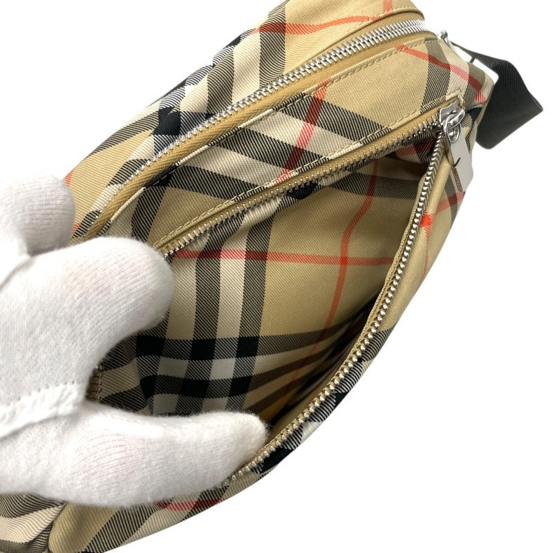 【BURBERRY】バーバリー クロスボディ 8091320 ショルダーバッグ メンズ チェック柄 ホースフェリー ベージュ レディース