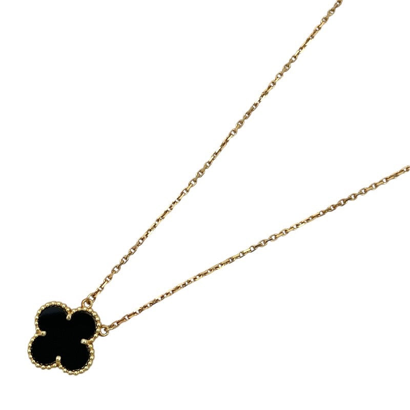 【Van Cleef & Arpels】ヴァンクリーフ&アーペル ヴィンテージアルハンブラ VCARA45800 ネックレス K18イエローゴールド レディース 750 オニキス 保証書付 ギャラ付