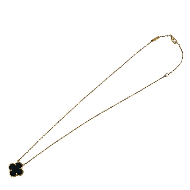 【Van Cleef & Arpels】ヴァンクリーフ&アーペル ヴィンテージアルハンブラ VCARA45800 ネックレス K18イエローゴールド レディース 750 オニキス 保証書付 ギャラ付