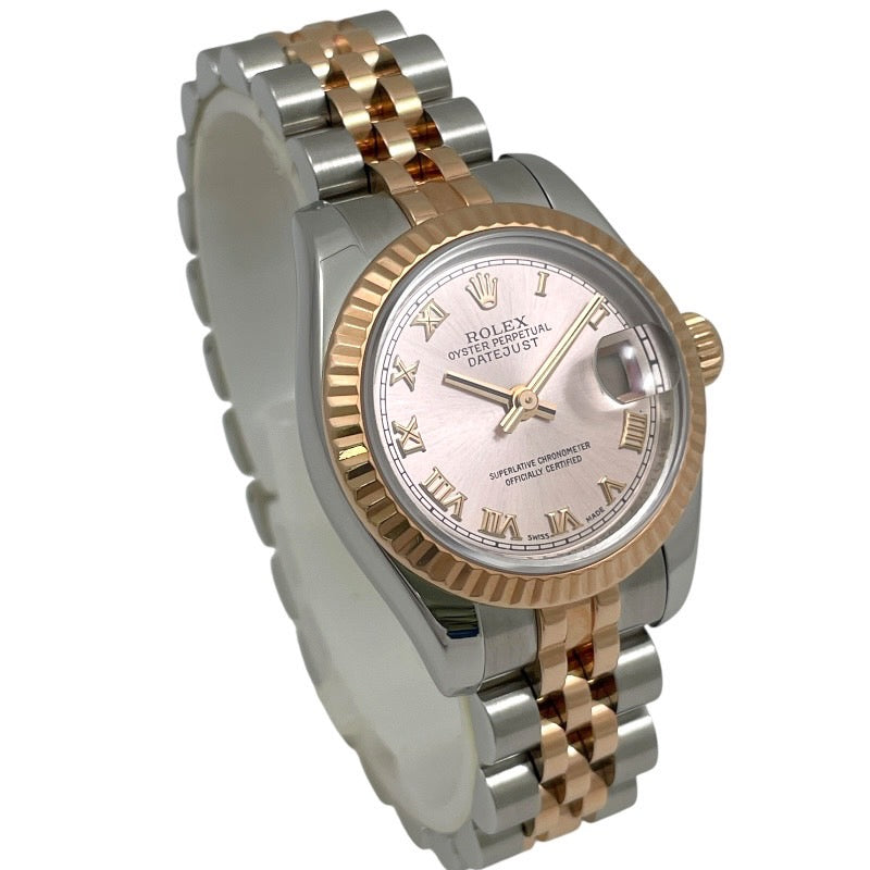 【中古】【ROLEX】ロレックス デイトジャスト26 179171 腕時計 SS/PG レディース