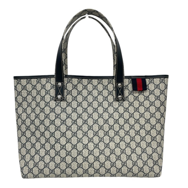 GUCCI スプリームグレー ホワイト系 総柄トート、ショルダーバッグ