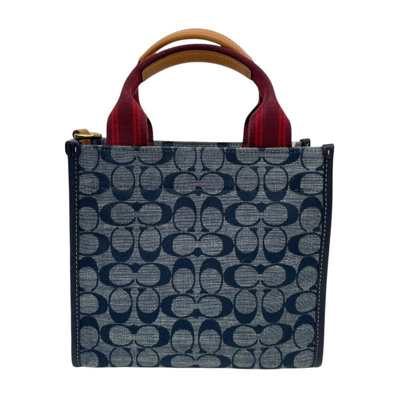 シグネチャー 2WAYバッグ B2022-3663 ハンドバッグ レディース ショルダー ネイビー キャンバス レザー