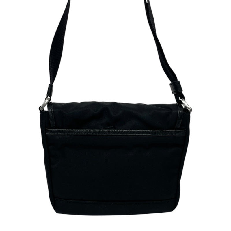 【PRADA】プラダ クロスボディ 2VD070 ショルダーバッグ ナイロン メンズ Re-Nylon サフィアーノレザー 黒 ブラック リナイロン レディース